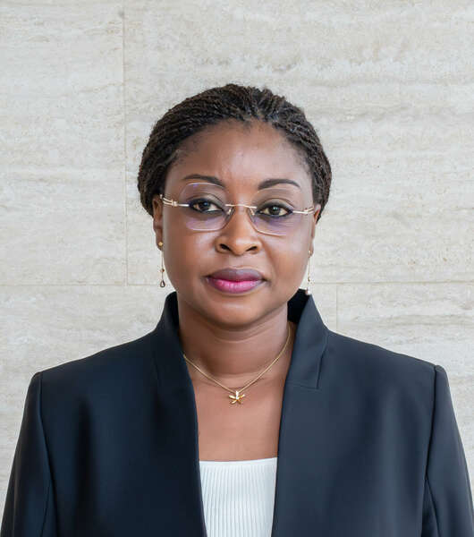 Portrait of Ms Aurélie Adam Soulé Zoumarou, Minister of Communication, in charge of Media